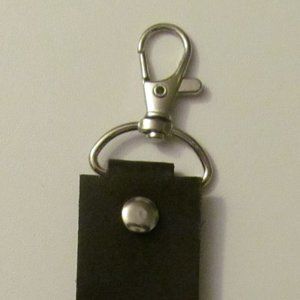 Leather Keychain with ring and clip 41124